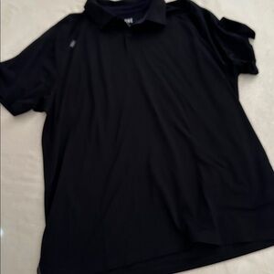 RHONE Men's black delta pique Polo Shirt